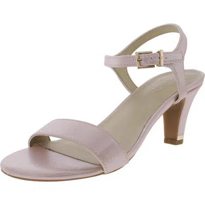 Kenneth Cole New York Womens Buckle Manmade Ankle Strap In Pink