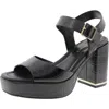 Kenneth Cole New York Womens Embossed Faux Leather Block Heel In Multi