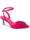 Kenneth Cole New York Umi Starburst Ankle Strap Pointed Toe Pump In Pink