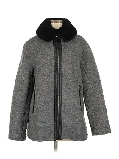 Pre-owned Kenneth Cole New York Wool Coat In Gray