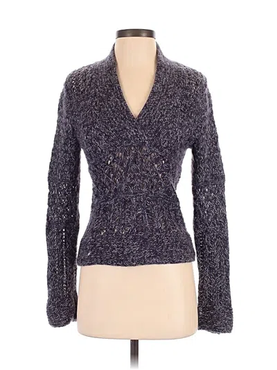 Pre-owned Kenneth Cole New York Wool Pullover Sweater In Purple