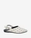 Kenneth Cole Nicola Studded Slingback Mule In Vanilla Leather