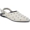 Kenneth Cole Nicola Studded Slingback Mule In Vanilla Leather