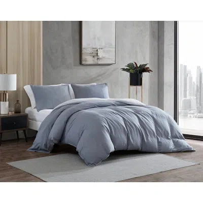 Kenneth Cole Nila Cotton Reversible Duvet Cover Set In Gray