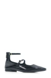 Kenneth Cole Nolita Ankle Strap Mary Jane Flat In Black
