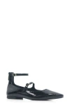 Kenneth Cole Nolita Ankle Strap Mary Jane Flat In Black Patent