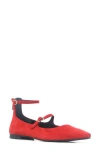 Kenneth Cole Nolita Ankle Strap Mary Jane Flat In Fuego Suede