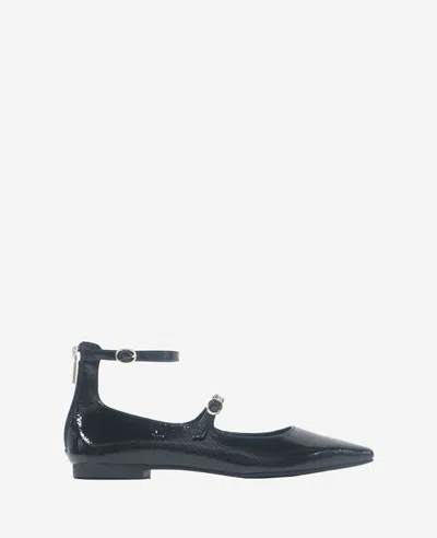 KENNETH COLE NOLITA PATENT ANKLE STRAP MARY JANE FLAT