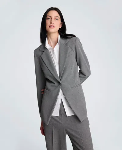 Kenneth Cole Novelty Blazer With Detachable Shirt In Gray