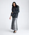 Kenneth Cole Novelty Sequin Maxi Drama Skirt In Multicolor