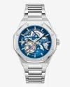 Kenneth Cole Octagonal Automatic Bracelet Watch In Silver