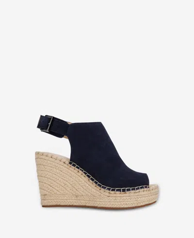 Kenneth Cole Olivia Wedge Espadrille Sandal In Navy
