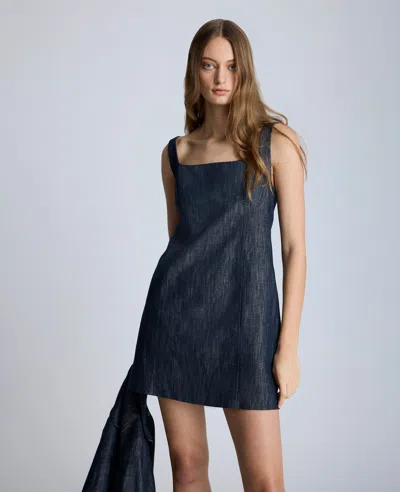 KENNETH COLE OPEN BACK STRAP SHIFT DRESS