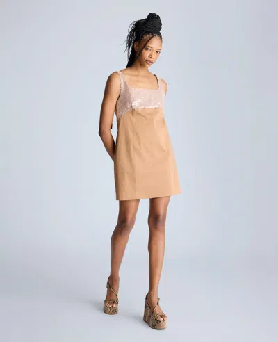 KENNETH COLE OPEN BACK STRAP SHIFT DRESS