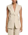 Kenneth Cole Open Back Strap Vest In Brown