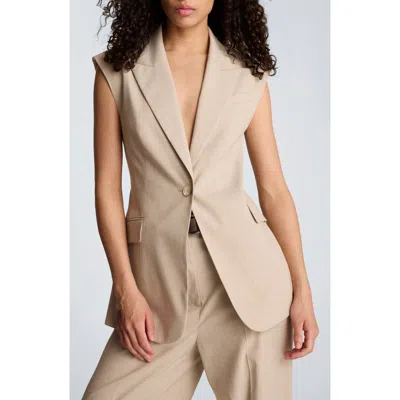 Kenneth Cole Open Back Vest In Nude