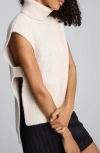 Kenneth Cole Open Side Turtleneck Sweater Vest In White