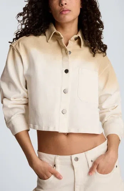 KENNETH COLE KENNETH COLE OVERSIZE DIP DYE CROP SHACKET