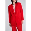 Kenneth Cole Oversize Luxe Twill Blazer In Red