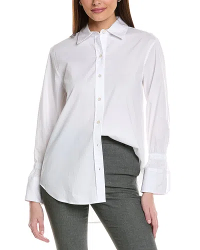 Kenneth Cole Oversized Boyfriend Shirt In White