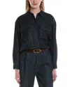 Kenneth Cole Oversized Denim Shirt In Blue