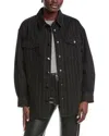 Kenneth Cole Oversized Shacket In Black