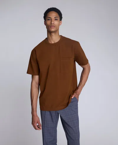 Kenneth Cole Oversized Tee In Brown