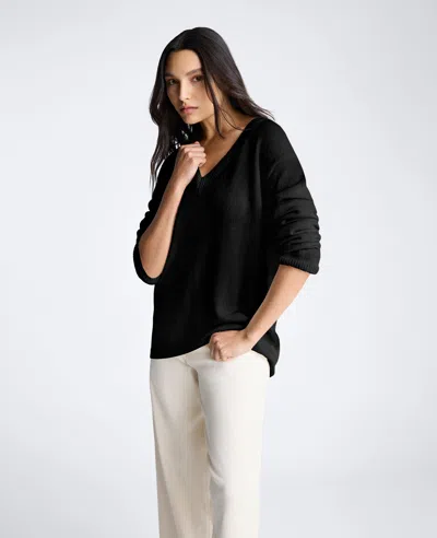 Kenneth Cole Oversized V-neck Sweater In Multicolor