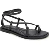 Kenneth Cole Paros Ankle Strap Sandal In Black Leather
