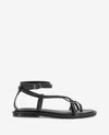 Kenneth Cole Paros Ankle Strap Sandal In Black Leather