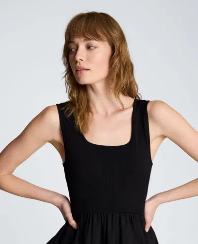 Kenneth Cole Peplum Seamless Tank In Black