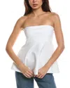 Kenneth Cole Peplum Strapless Pullover In Multi