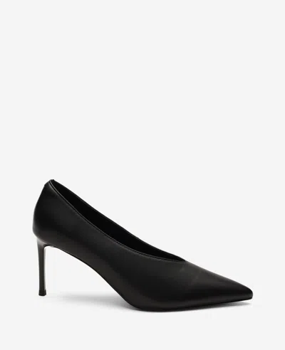Kenneth Cole Perfecto Leather High Vamp Pump In Black Leather
