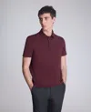Kenneth Cole Performance Button Polo In Purple