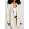 Kenneth Cole Pinstripe Oversize Blazer In Multi