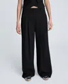 Kenneth Cole Pinstripe Pleat Front Wide Leg Pant