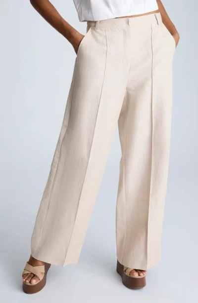 Kenneth Cole Pintuck Pleat Wide Leg Pants In Light Bronze