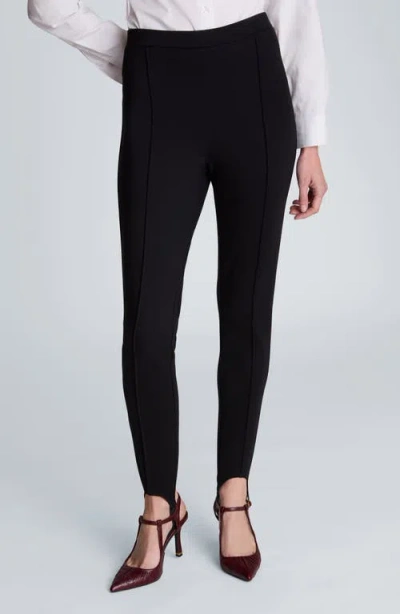 Kenneth Cole Pintucked Stirrup Leggings In Black