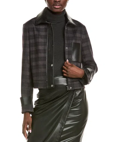 Kenneth Cole Plaid Jacket In Black