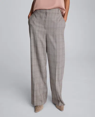 Kenneth Cole Plaid Wide Leg Pant