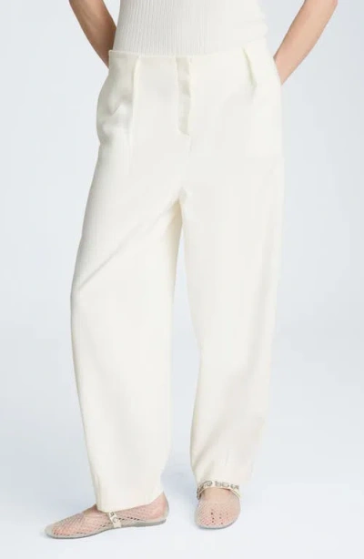 Kenneth Cole Pleat Tapered Leg Pants In White