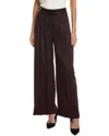 Kenneth Cole Pleated Wide Leg Pant In Purple