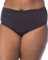 Kenneth Cole Plus Size Shirred Tankini Bottom In Gypsy Gem In Multi