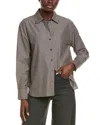 Kenneth Cole Poplin Shirt In Brown