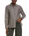 Kenneth Cole Poplin Shirt In Gray