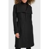 Kenneth Cole Wool-blend Coat In Black