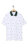 Kenneth Cole Print Golf Polo In Multi