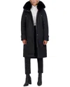 Kenneth Cole Faux Fur Collar Hooded Puffer Coat
