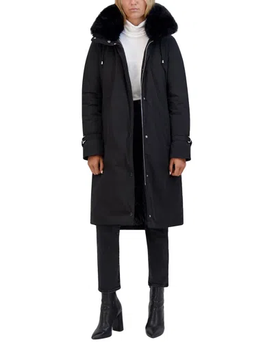 Kenneth Cole Puffer Coat In Black