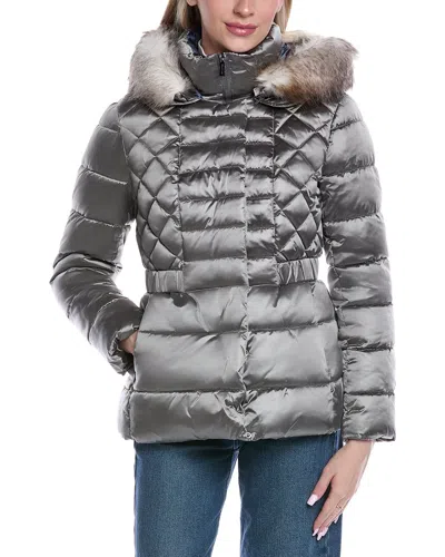 Kenneth Cole Puffer Coat In Gray